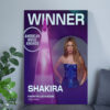 Shakira Soltera AMAs 2025 Poster Canvas – Favorite Latin Song Winner