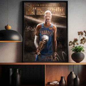 Shai Gilgeous-Alexander 2025 Western Conference Finals MVP Canvas Poster – NBA Wall Art for Thunder Fans