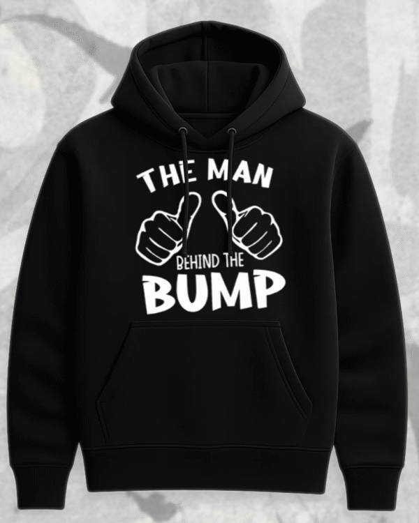 The Man Behind The Bump Shirt Funny Pregnancy Announcement Gift for Dad - Image 2