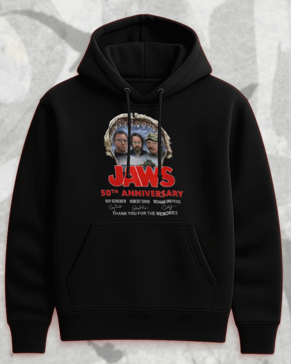 Jaws 50th Anniversary Shirt – Quint & Brody Signature Tribute (T-Shirt, Hoodie, Sweatshirt, Long Sleeve, Tank Top) | 1975–2025 - Image 2