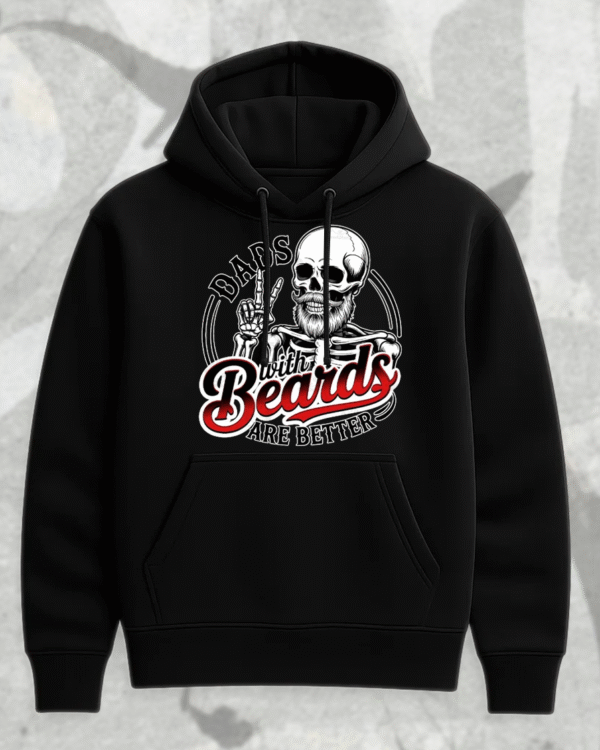 Dads With Beards Are Better Shirt Funny Skeleton Dad Tee, Hoodie, Sweatshirt, Tank | Cool Father’s Day Gift for Bearded Dads - Image 4