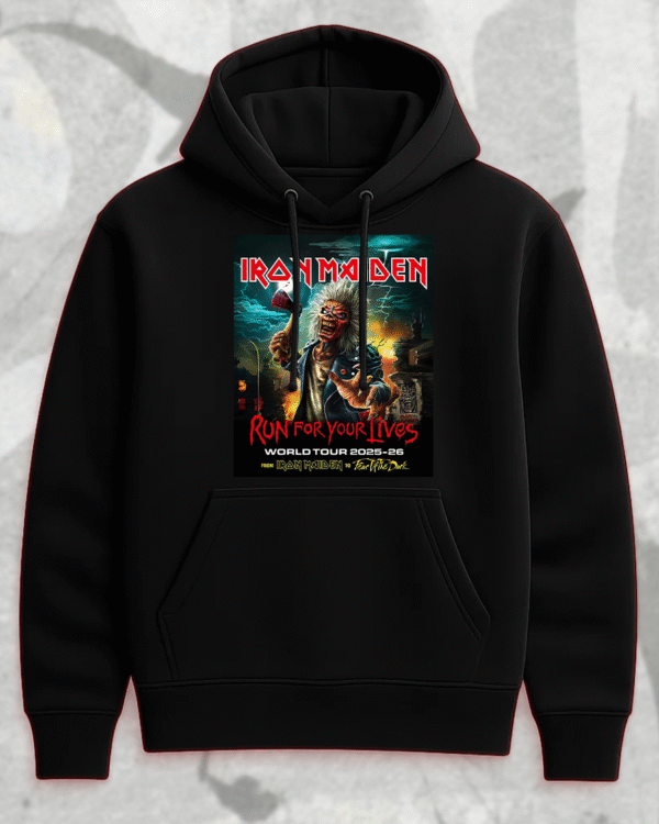 Iron Maiden Tour 2025-26 T-Shirt, Hoodie, Sweatshirt, Long Sleeve, Tank Top – Run for Your Lives Tour with Tour Dates - Image 4