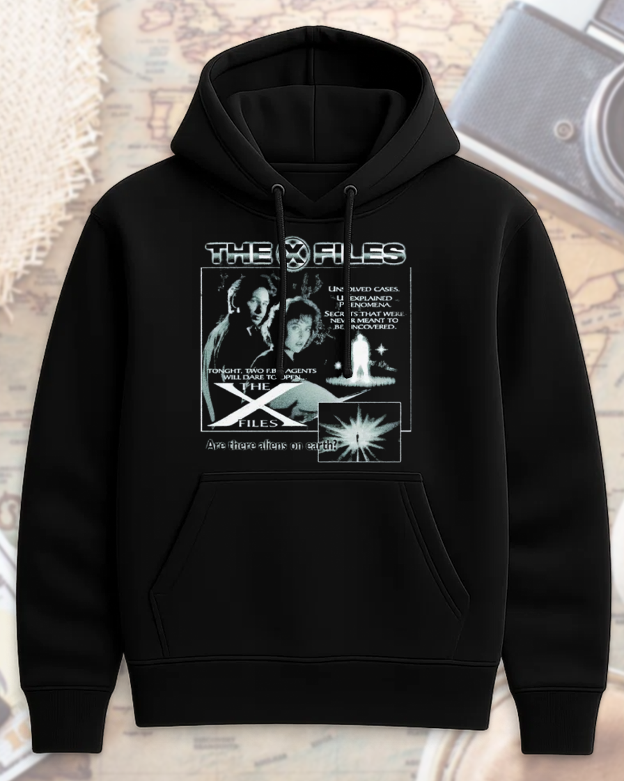 The X-Files T-Shirt, Hoodie, Sweatshirt, Long Sleeve, Tank Top – Scully and Mulder, UFO, Aliens, "I Want to Believe" Vintage Shirt
