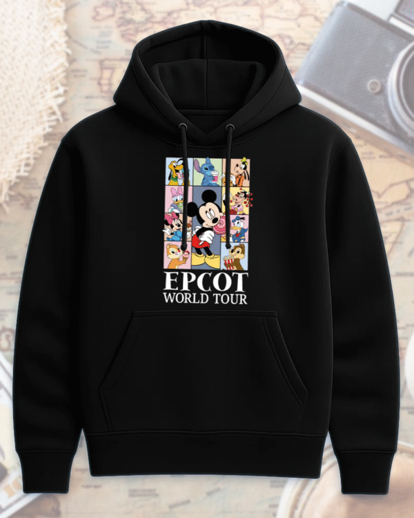 Epcot World Tour Front and Back Kids Shirt, Disney Retro Epcot Shirt, Mickey and Friends Shirt, Family Trip Toddler or Youth Sweatshirt – Unisex T-Shirt - Image 4