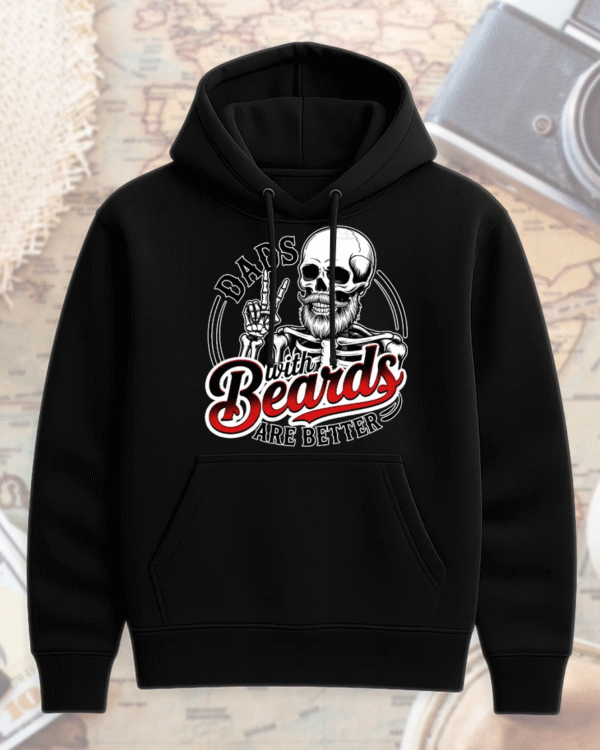 Dads With Beards Are Better Shirt Funny Skeleton Dad Tee, Hoodie, Sweatshirt, Tank | Cool Father’s Day Gift for Bearded Dads - Image 5
