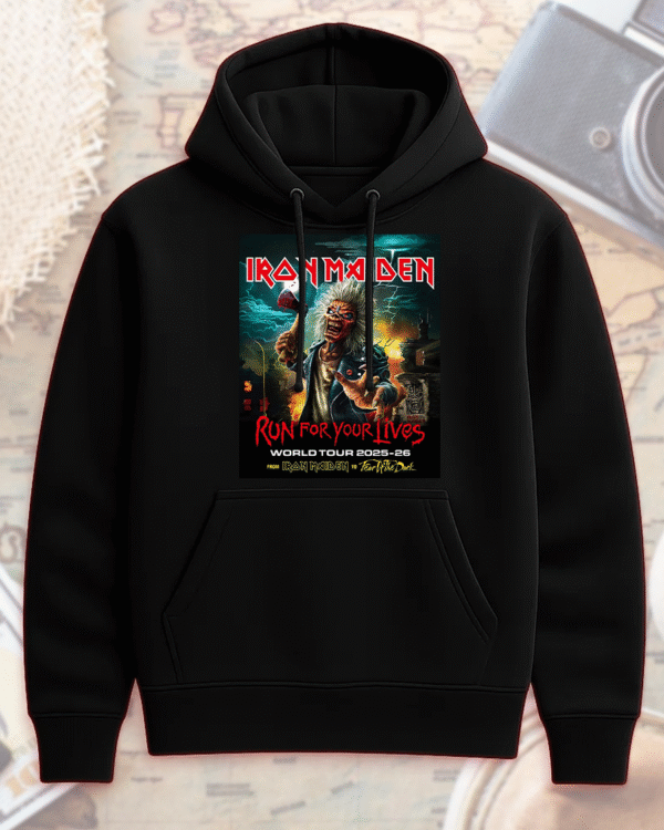 Iron Maiden Tour 2025-26 T-Shirt, Hoodie, Sweatshirt, Long Sleeve, Tank Top – Run for Your Lives Tour with Tour Dates - Image 5
