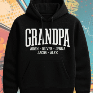Custom Grandpa Shirt, Personalized Grandpa Gift, Grandkids Names Shirt, Father's Day Grandpa Gift, Custom Family Shirt, Grandpa T-shirt, Personalized Gift for Grandparent, Vibtee Grandpa Apparel, Custom Grandparent Shirt, Personalized Grandpa Hoodie
