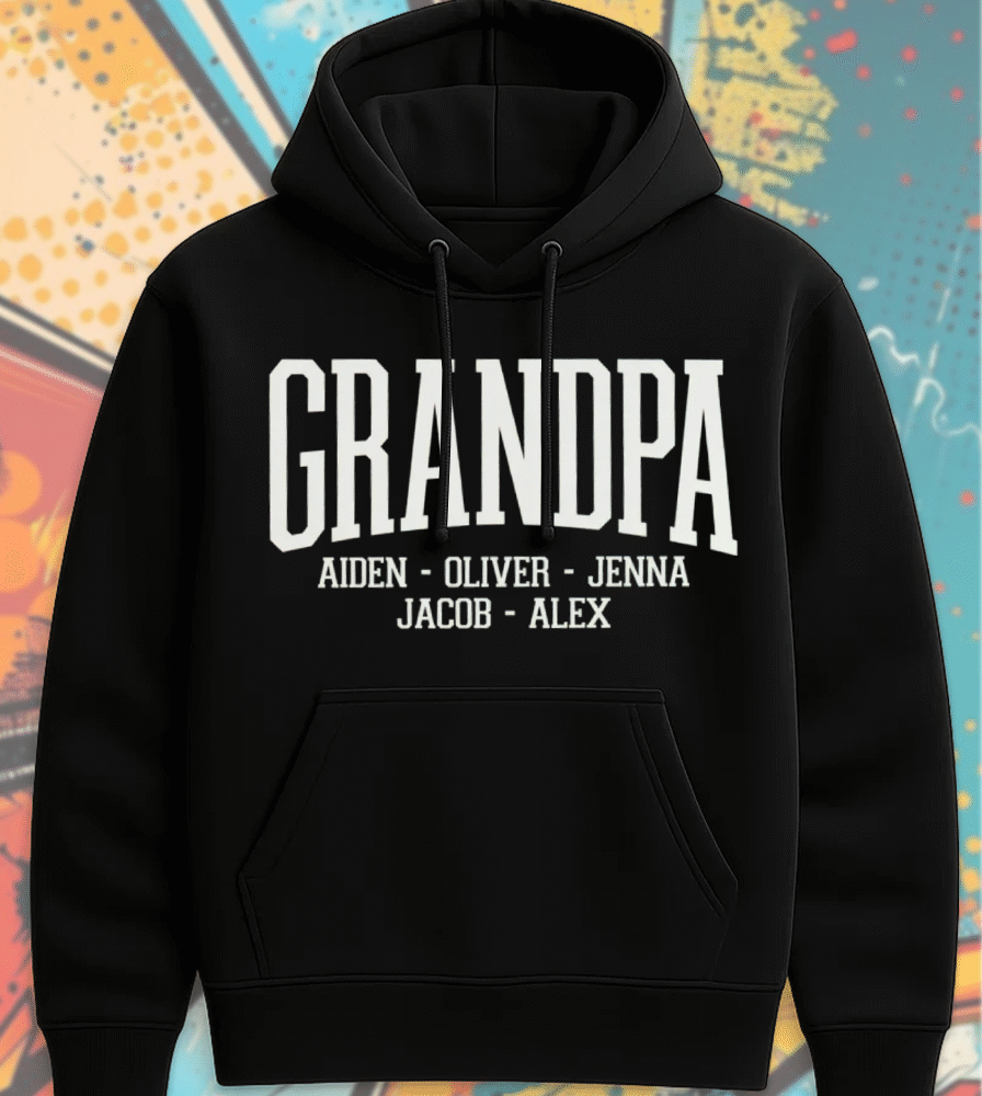 Custom Grandpa Shirt, Personalized Grandpa Gift, Grandkids Names Shirt, Father's Day Grandpa Gift, Custom Family Shirt, Grandpa T-shirt, Personalized Gift for Grandparent, Vibtee Grandpa Apparel, Custom Grandparent Shirt, Personalized Grandpa Hoodie