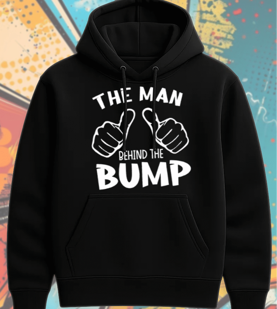 The Man Behind The Bump Shirt Funny Pregnancy Announcement Gift for Dad