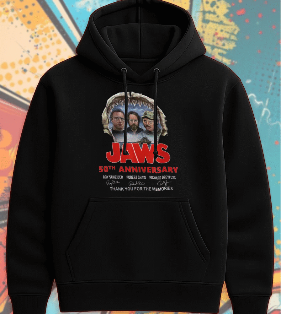 Jaws 50th Anniversary Shirt – Quint & Brody Signature Tribute (T-Shirt, Hoodie, Sweatshirt, Long Sleeve, Tank Top) | 1975–2025