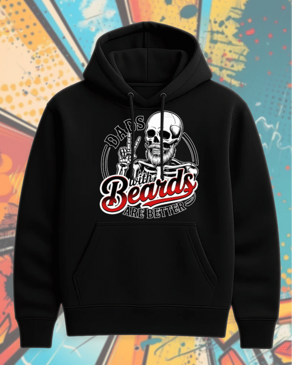 Dads With Beards Are Better Shirt Funny Skeleton Dad Tee, Hoodie, Sweatshirt, Tank | Cool Father’s Day Gift for Bearded Dads - Image 6