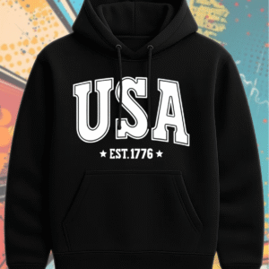 USA SVG PNG 4th of July Retro America Sublimation Design – T-Shirt, Hoodie, Sweatshirt, Long Sleeve, Tank Top