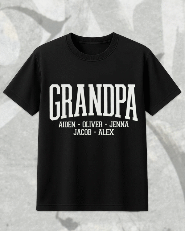 Custom Grandpa Shirt with Grandkids Names – Personalized Father’s Day Gift, Grandparent Shirt, T-shirt, Hoodie, Sweatshirt, Long Sleeve, Tank Top - Image 5