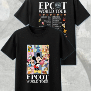 Epcot World Tour Front and Back Kids Shirt, Disney Retro Epcot Shirt, Mickey and Friends Shirt, Family Trip Toddler or Youth Sweatshirt – Unisex T-Shirt
