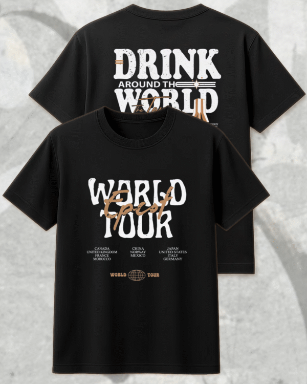 Vintage Disney Epcot World Tour T-Shirt, Sweatshirt, Long Sleeve, Tank Top, Hoodie – Drink Around The World Family Matching Tee - Image 4