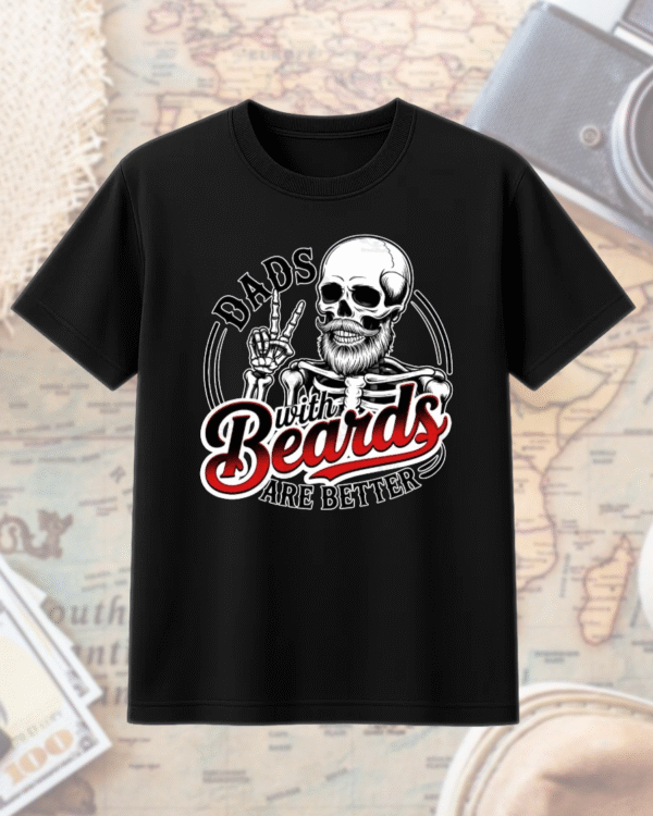 Dads With Beards Are Better Shirt Funny Skeleton Dad Tee, Hoodie, Sweatshirt, Tank | Cool Father’s Day Gift for Bearded Dads - Image 8