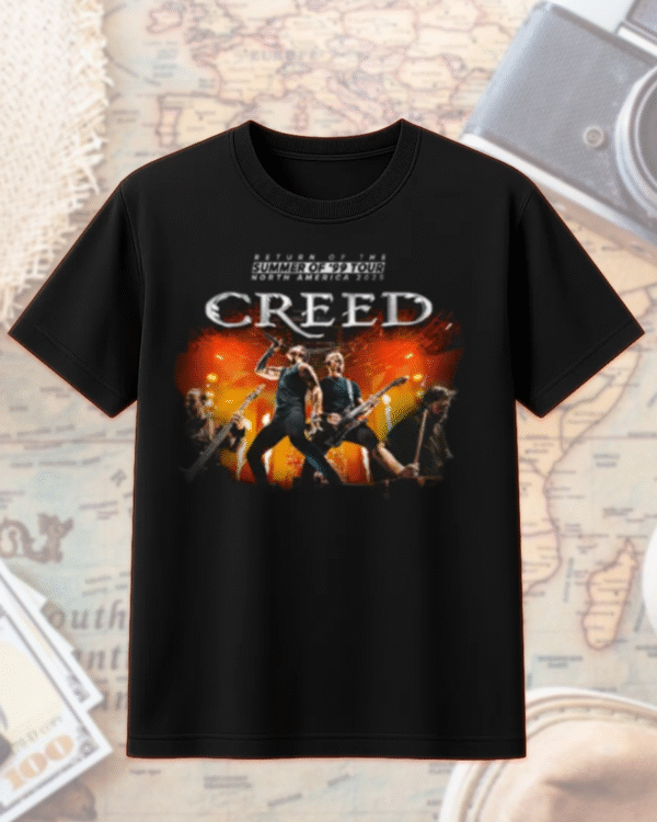 Creed Band 2025 Tour Summer of ’99 T-Shirt, Hoodie, Sweatshirt, Long Sleeve, Tank Top – Official Concert Merch & Fan Gift - Image 5