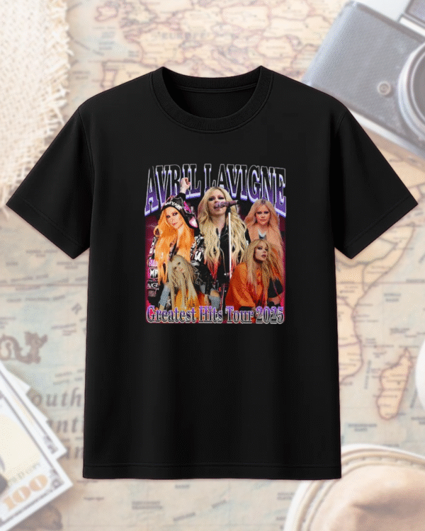 90s Vintage Avril Lavigne Bootleg T-Shirt, Sweatshirt, Long Sleeve, Tank Top, Hoodie – Avril Lavigne 2025 Tour Merch & Fan Shirt - Image 5