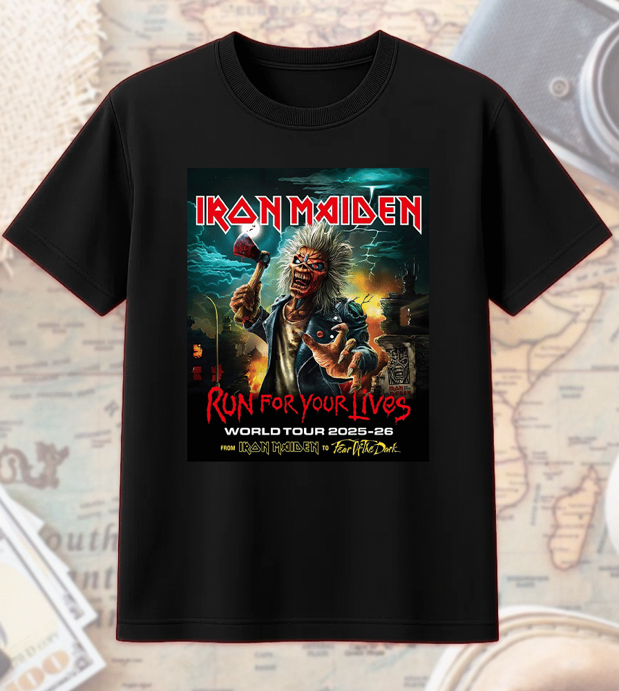 Iron Maiden Tour 2025-26 T-Shirt, Hoodie, Sweatshirt, Long Sleeve, Tank Top – Run for Your Lives Tour with Tour Dates