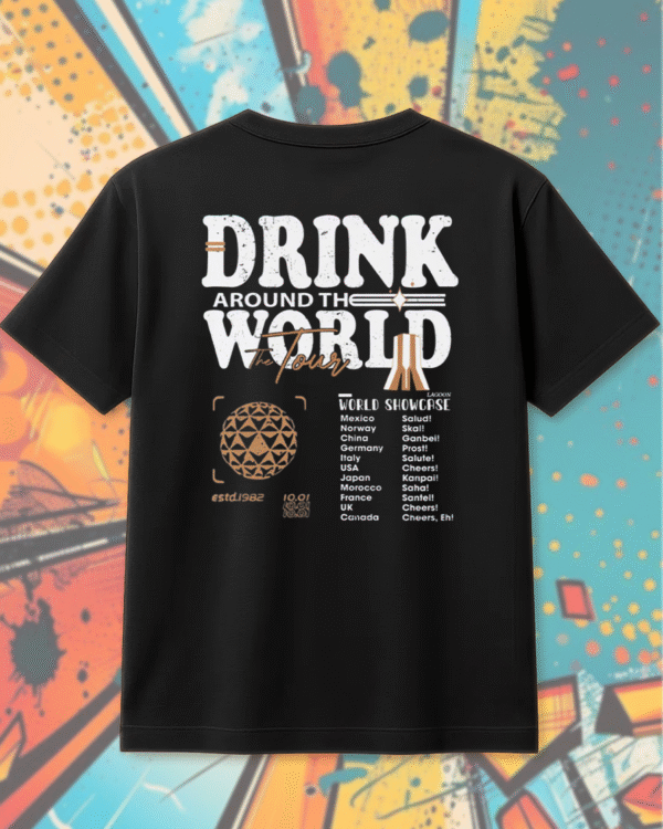 Vintage Disney Epcot World Tour T-Shirt, Sweatshirt, Long Sleeve, Tank Top, Hoodie – Drink Around The World Family Matching Tee - Image 6