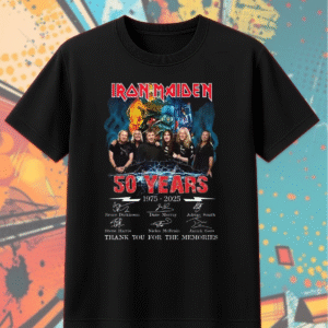 Iron Maiden 50 Year Anniversary 1975–2025 Signature T-Shirt, Hoodie, Sweatshirt, Long Sleeve, Tank Top – Limited Edition Band Merch for Fans