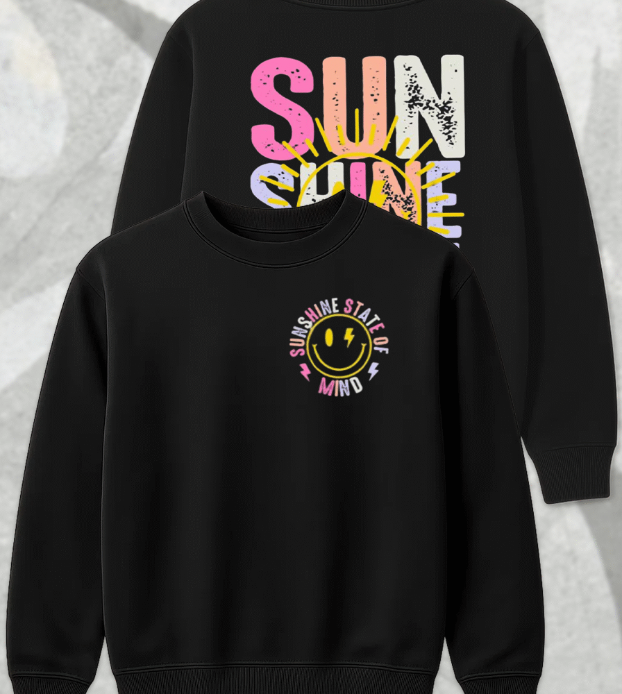 Sunshine State of Mind T-Shirt, Hoodie, Sweatshirt, Long Sleeve, Tank Top – Beach Life, Summer, Neon PNG Design