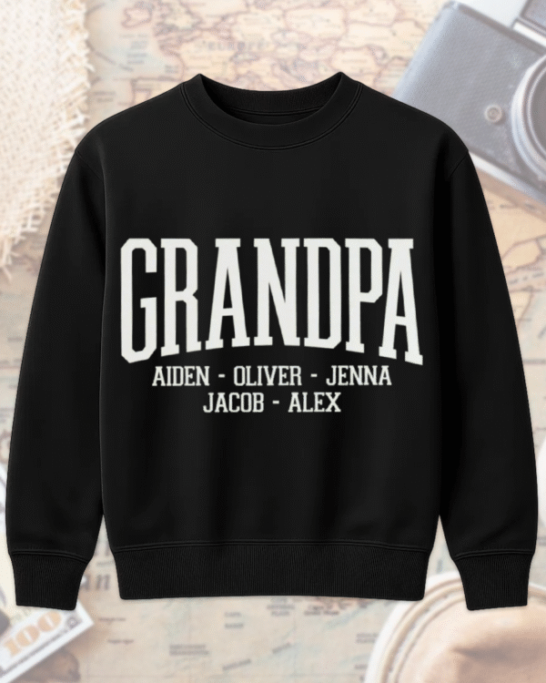 Custom Grandpa Shirt with Grandkids Names – Personalized Father’s Day Gift, Grandparent Shirt, T-shirt, Hoodie, Sweatshirt, Long Sleeve, Tank Top - Image 8