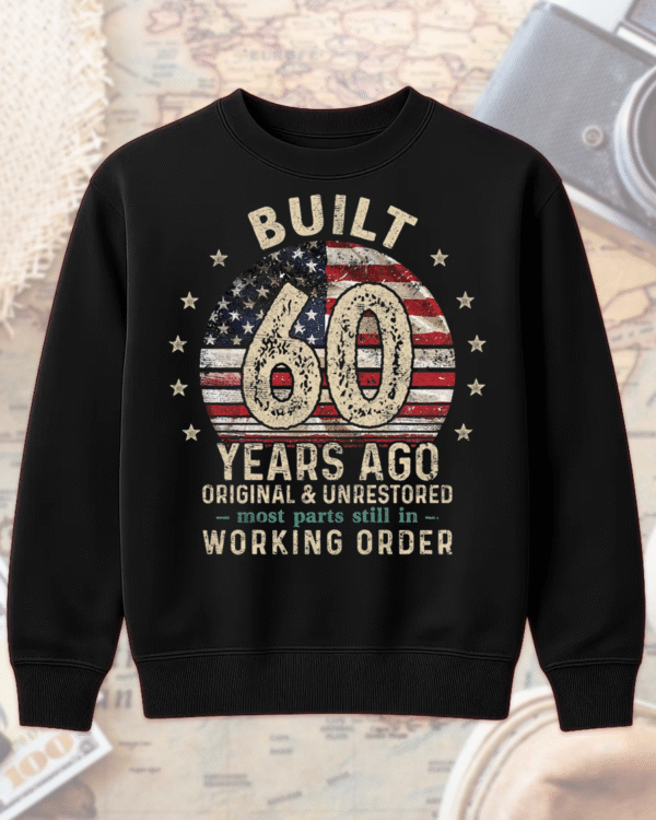Built 60 Years Ago Shirt Vintage 1965 60th Birthday Gift | T-Shirt, Hoodie, Long Sleeve, Sweatshirt & Tank Top for Men - Image 8
