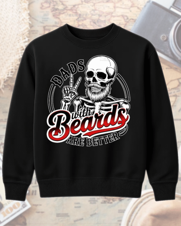 Dads With Beards Are Better Shirt Funny Skeleton Dad Tee, Hoodie, Sweatshirt, Tank | Cool Father’s Day Gift for Bearded Dads - Image 11