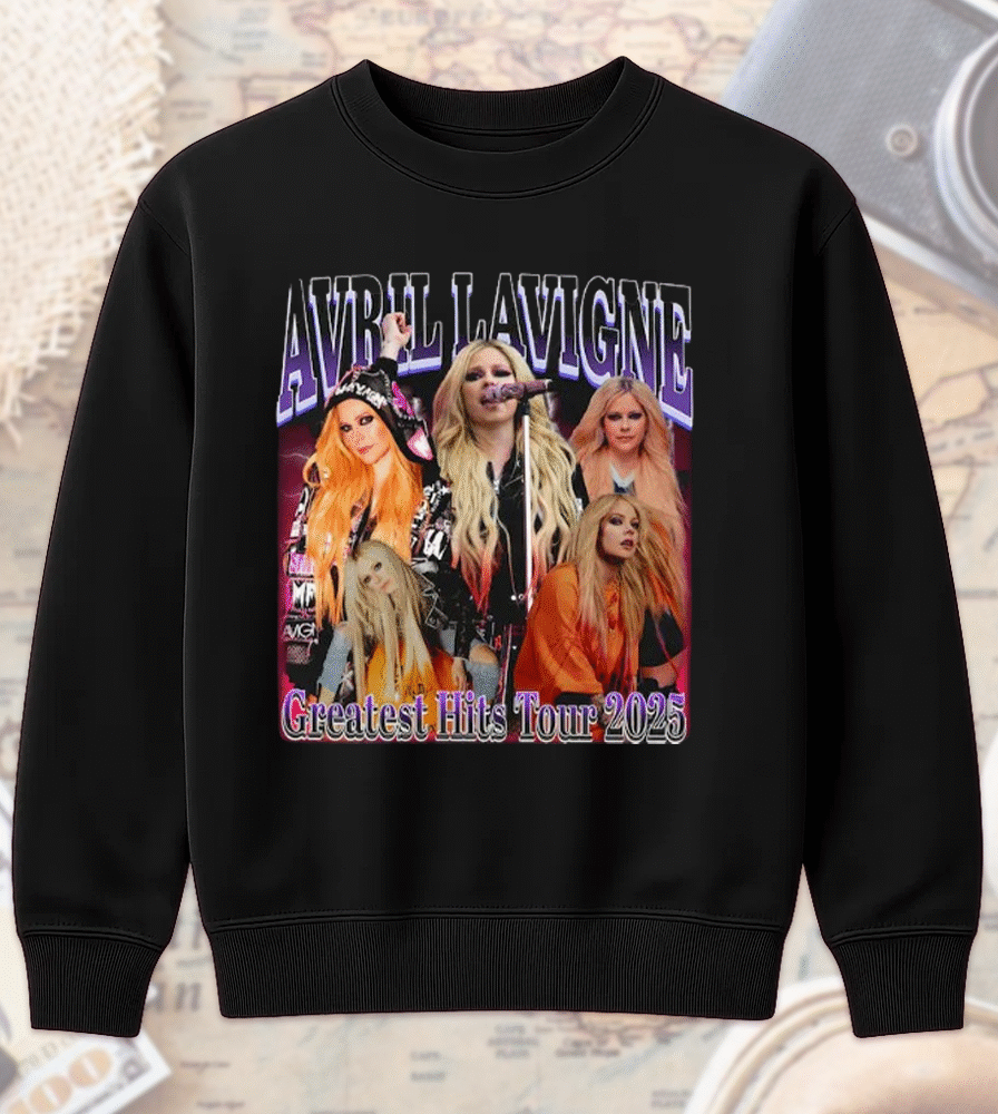 90s Vintage Avril Lavigne Bootleg T-Shirt & Hoodie – Official 2025 Tour Merch, Avril Lavigne Fan Shirt