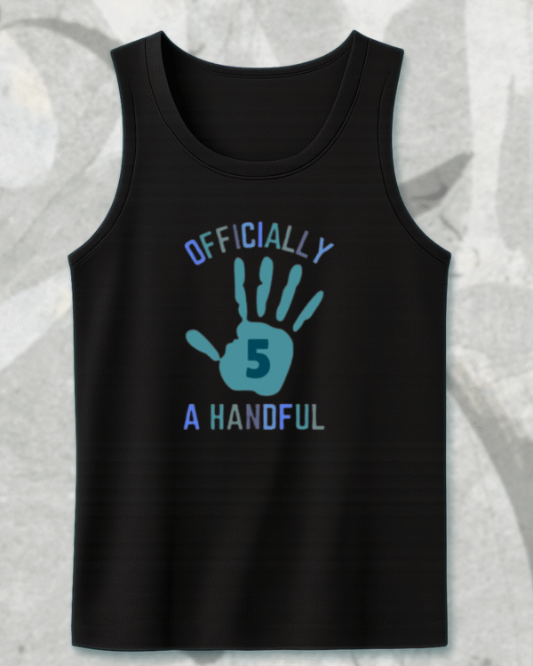 Custom 5th Birthday Boy Shirt Officially a Handful | Personalized 2-Sided Birthday Tee, Hoodie & More - Image 10