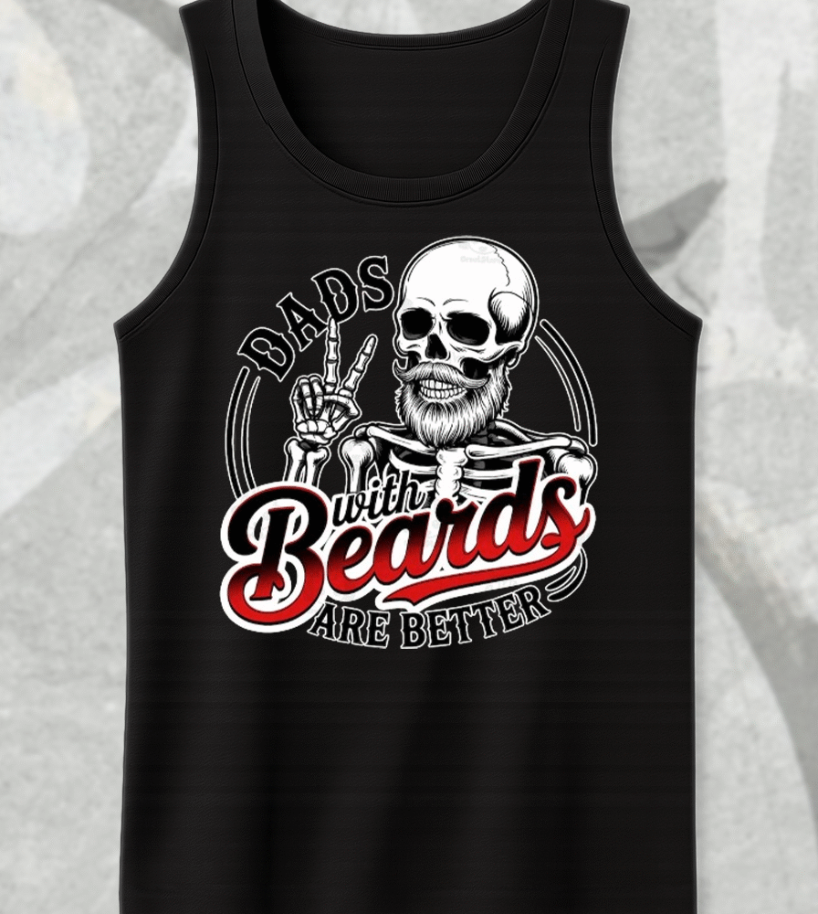 Dads With Beards Are Better Shirt Funny Skeleton Dad Tee, Hoodie, Sweatshirt, Tank | Cool Father’s Day Gift for Bearded Dads