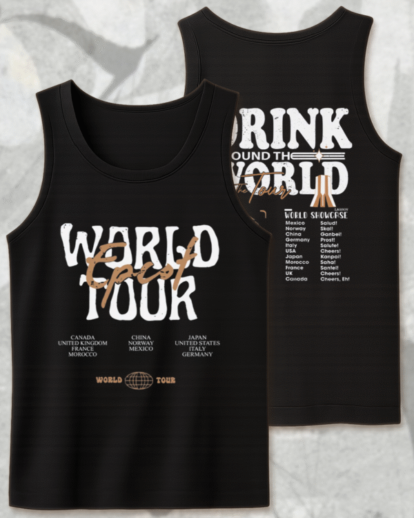 Vintage Disney Epcot World Tour T-Shirt, Sweatshirt, Long Sleeve, Tank Top, Hoodie – Drink Around The World Family Matching Tee - Image 10
