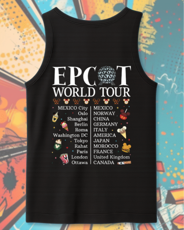 Epcot World Tour Front and Back Kids Shirt, Disney Retro Epcot Shirt, Mickey and Friends Shirt, Family Trip Toddler or Youth Sweatshirt – Unisex T-Shirt - Image 12