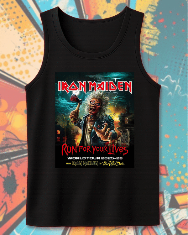 Iron Maiden Tour 2025-26 T-Shirt, Hoodie, Sweatshirt, Long Sleeve, Tank Top – Run for Your Lives Tour with Tour Dates - Image 12