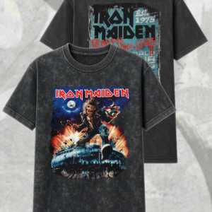 Iron Maiden Run For Your Lives 2025 Budapest Acid Wash T-Shirt & Hoodie – Two-Sided World Tour Merch (May 27–28 | Budapest Arena)