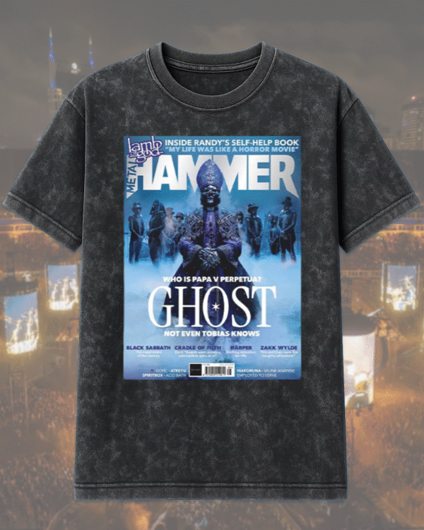 Ghost Satanized Metal Hammer 399 Premium Magazine Cover T-Shirt & Hoodie – Who Is Papa V Perpetua Ghost Not Even Tobias Knows - Image 2