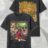 Iron Maiden Prague 2025 Acid Wash Shirt & Hoodie – Eddie vs Devil Two-Sided Tour Apparel – Letňany Airport World Tour Merch