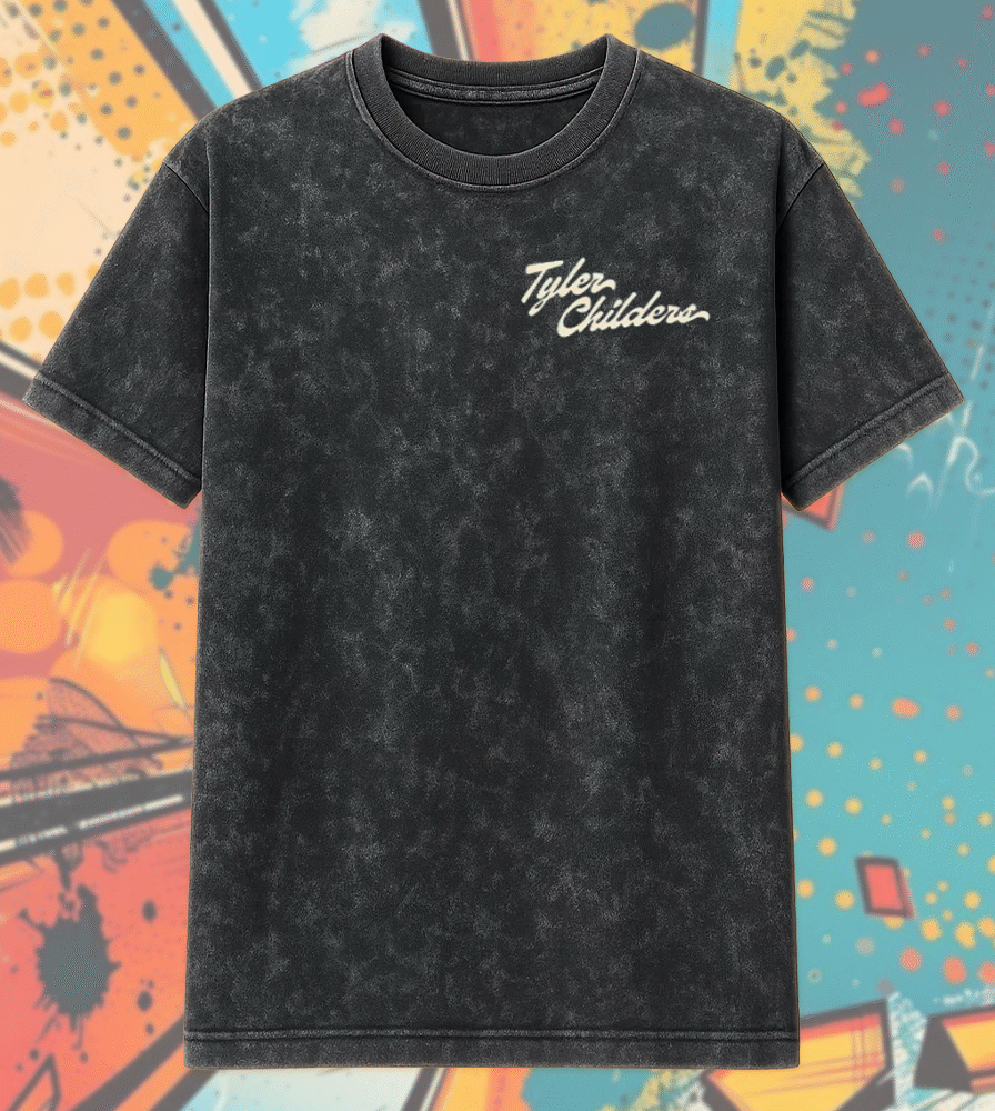 Tyler Childers Las Vegas 2025 Two-Sided Acid Wash Concert T-Shirt – MGM Grand Arena June 7 Unisex 2D Vintage Tee