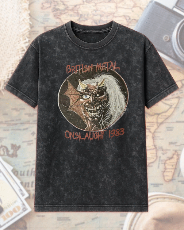 Iron Maiden 1983 World Piece Tour "The Trooper" Acid Wash T-Shirt & Hoodie - Image 2