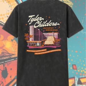 Tyler Childers Las Vegas 2025 Two-Sided Acid Wash Concert T-Shirt – MGM Grand Arena June 7 Unisex 2D Vintage Tee