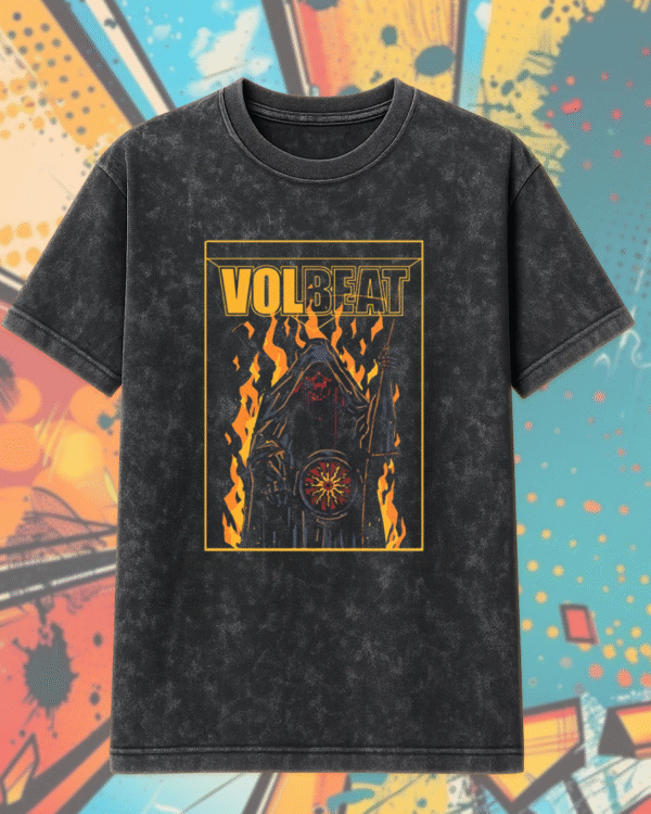 Volbeat x Metal Hammer Issue 401 Acid Wash T-Shirt – Exclusive Grim Reaper Metal Band Tee