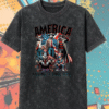 America Killing It Since 1776 Acid Wash Shirt – Horror 4th of July Tee, Vintage Independence Day Killer Graphic