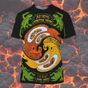 King Gizzard & The Lizard Wizard Athens 2025 3D Shirt – All Over Print T-Shirt, Hoodie, Long Sleeve, Tank Top | Lycabettus Theatre Concert Merch S–5XL