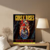 Guns N' Roses Latin American Tour 2025 Poster – Official Band Tour Art Canvas Print, Rock Concert Wall Decor