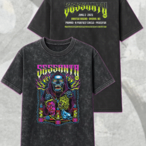 Sessanta Omaha Nebraska 2025 Acid Wash T-Shirt & Hoodie – Two-Sided Concert Merch (June 3 at Baxter Arena)