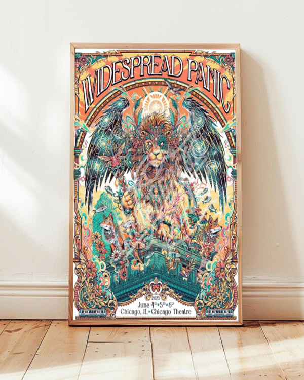 Widespread Panic Chicago 2025 Poster Canvas – June 4–6 at Chicago Theatre by Juan Ma Orozco - Image 2
