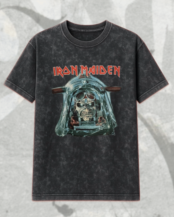 Iron Maiden Aces High 2003 World Tour – Acid Wash T-Shirt & Hoodie (Vintage-Inspired) - Image 3