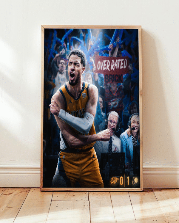 Tyrese Haliburton at Oklahoma City – Game 1 NBA Finals 2025 Canvas Poster Print