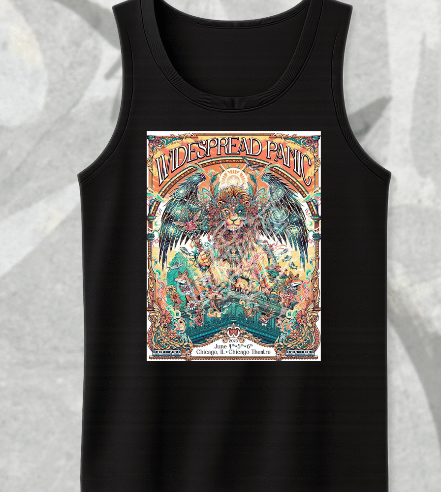 Widespread Panic Chicago 2025 Shirt or Hoodie – Tour Poster by Juan Ma Orozco, June 4–6 at Chicago Theatre